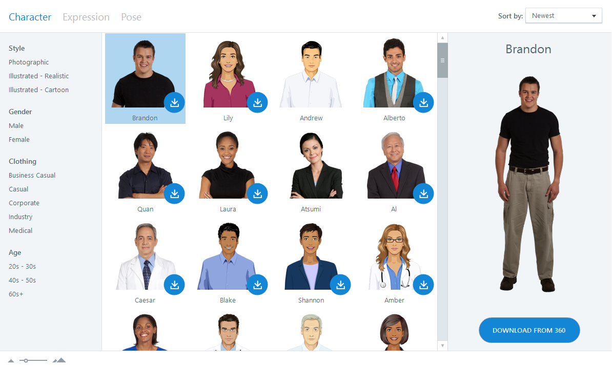 New Characters in Storyline 360